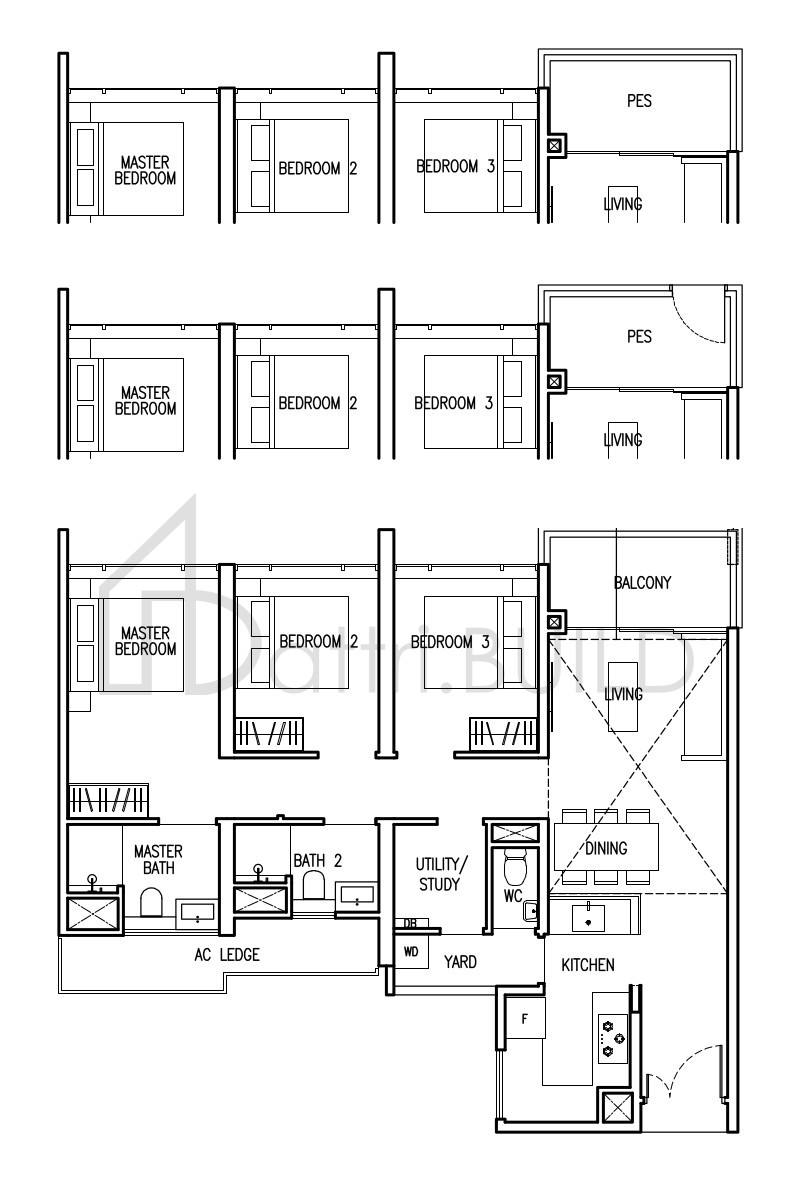 THE COMMODORE C2(PH) floorplan (watermarked)