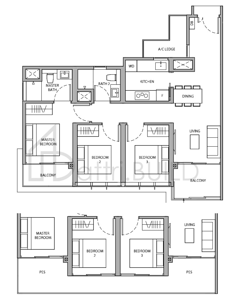 DAIRY FARM RESIDENCES 3A3-G floorplan (watermarked)