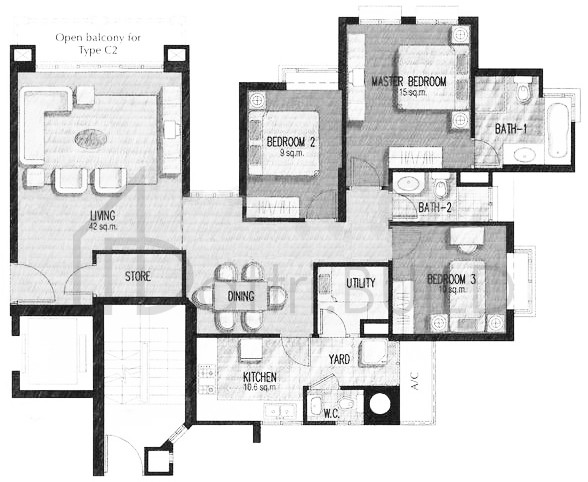 THOMSON EURO-ASIA C2 floorplan (watermarked)