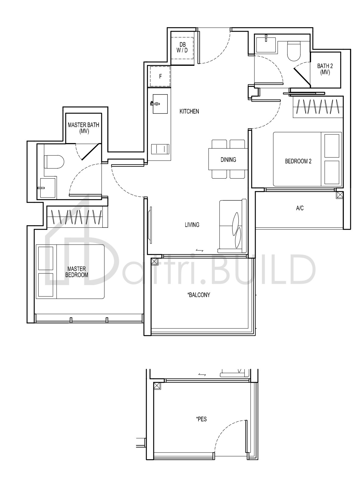 VIEW AT KISMIS B1-G floorplan (watermarked)