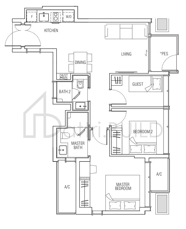 JERVOIS MANSION B4-G floorplan (watermarked)