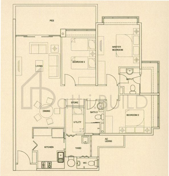 THE RAINTREE C6c-p1 floorplan (watermarked)