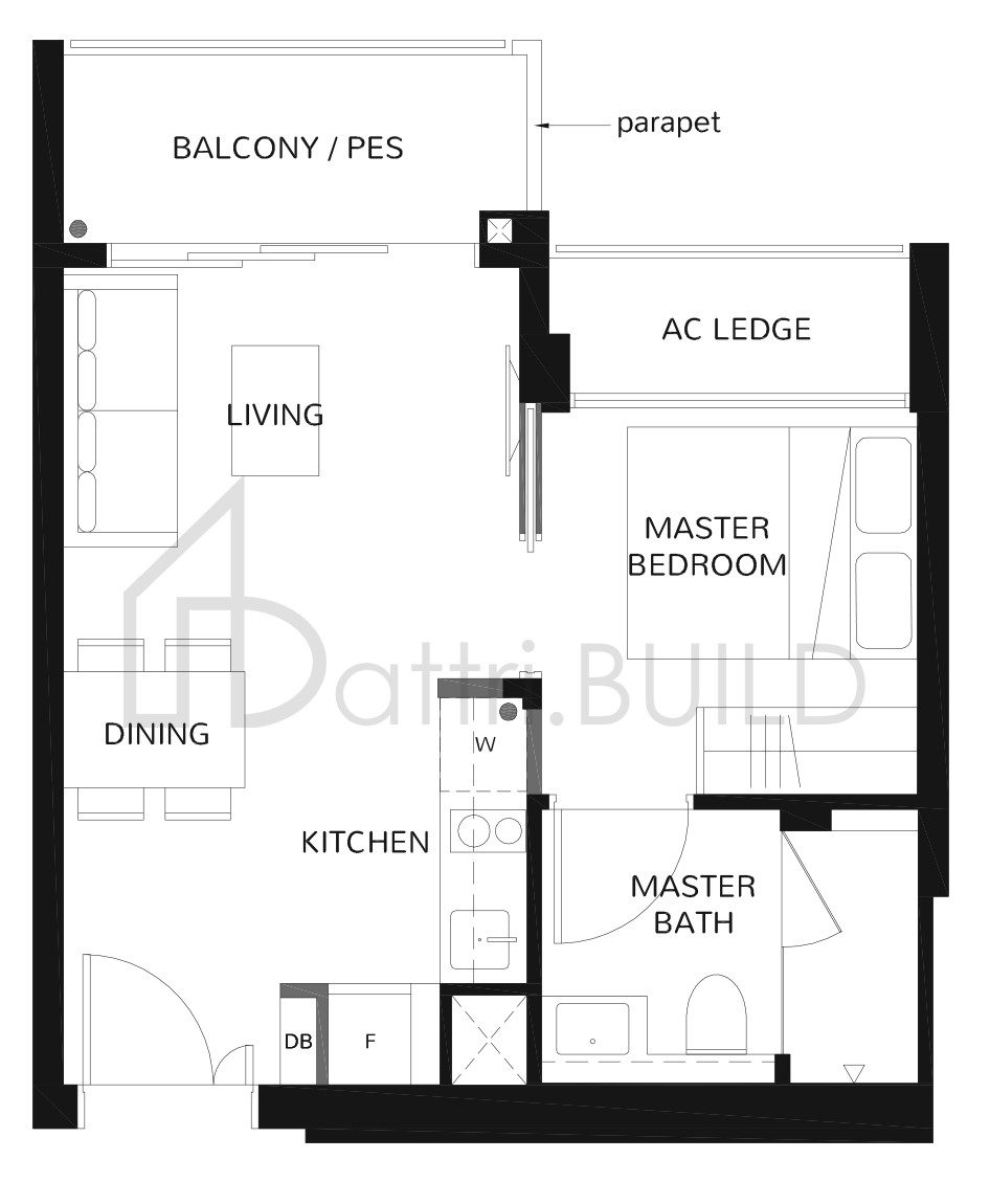 THE WISTERIA 1A-1 floorplan (watermarked)