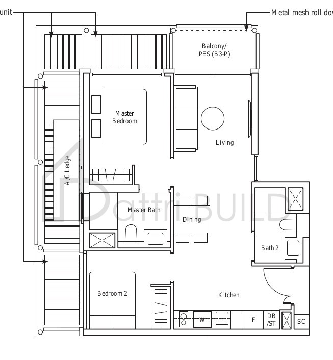 THE REEF AT KING'S DOCK B3 floorplan (watermarked)