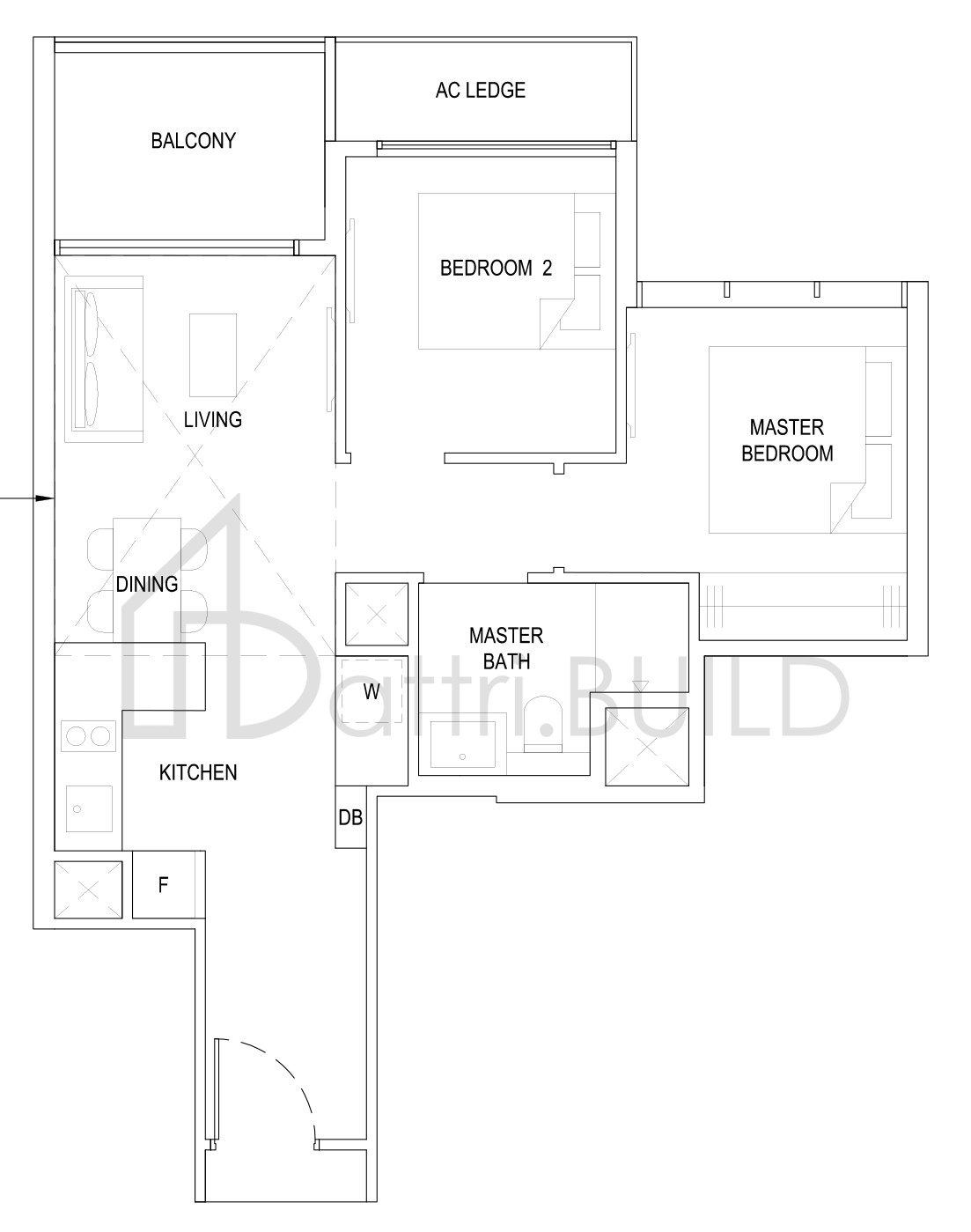 THE FLORENCE RESIDENCES 2C1(PH) floorplan (watermarked)