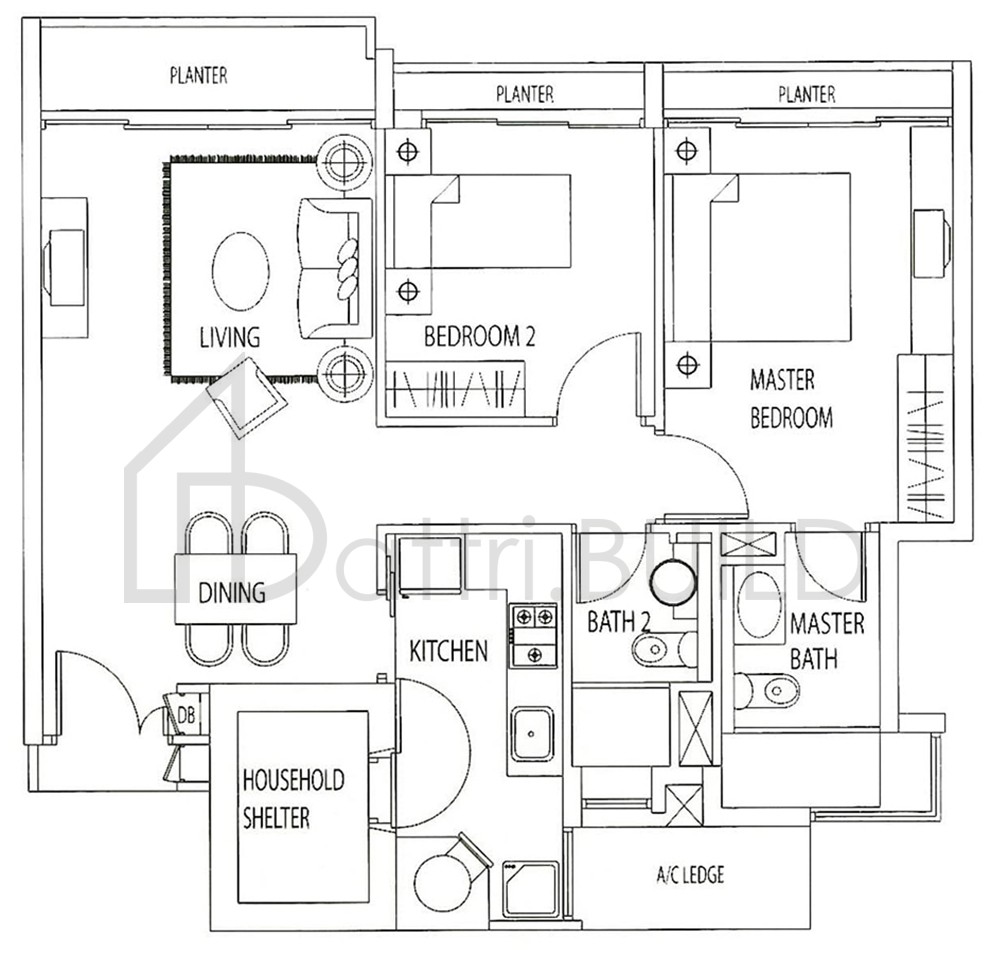 TANGERINE GROVE A1-1 floorplan (watermarked)