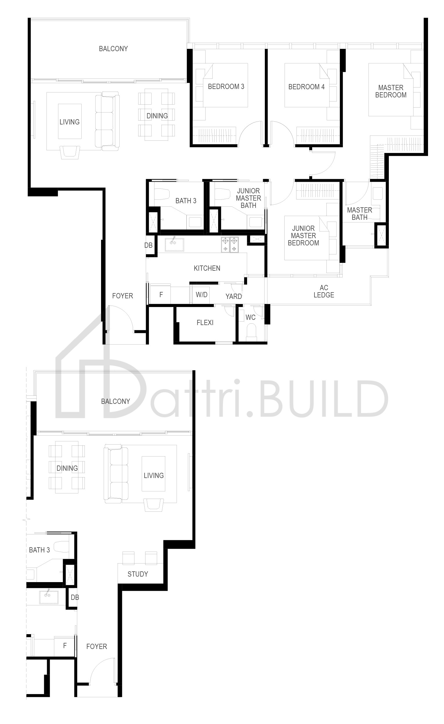 THE GAZANIA D3A floorplan (watermarked)