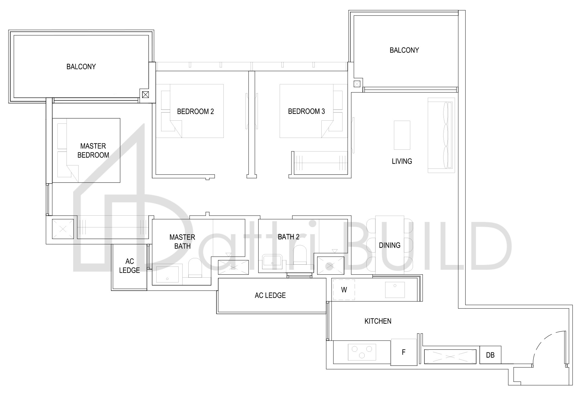 THE FLORENCE RESIDENCES 3C4a(b) floorplan (watermarked)