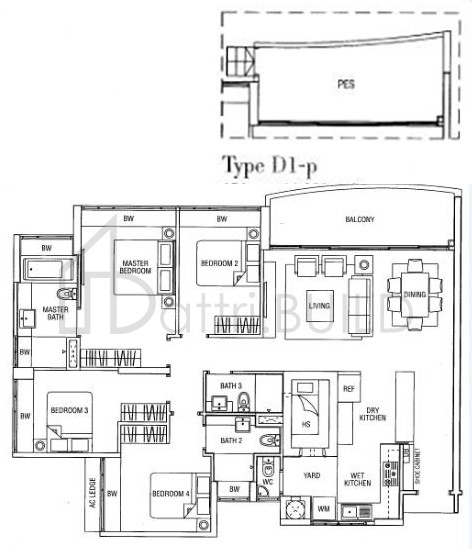 WATERFRONT WAVES D1-p floorplan (watermarked)