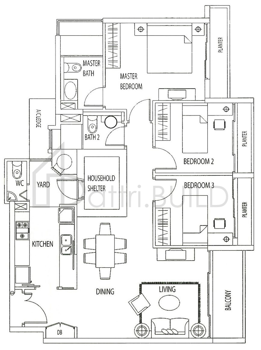 TANGERINE GROVE B3-1 floorplan (watermarked)
