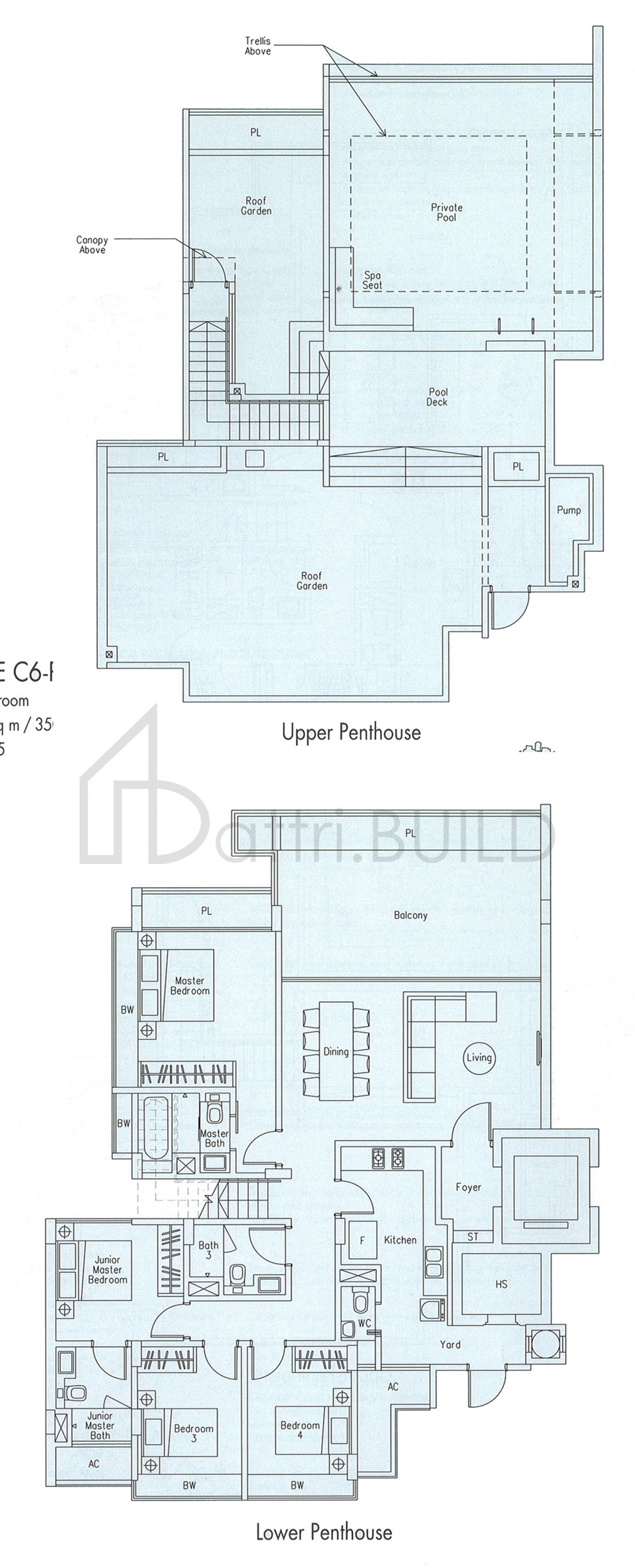 THE BEVERLY C6-P floorplan (watermarked)