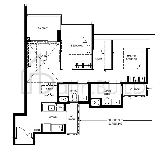 NORMANTON PARK 2BR-Sb-PH floorplan (watermarked)