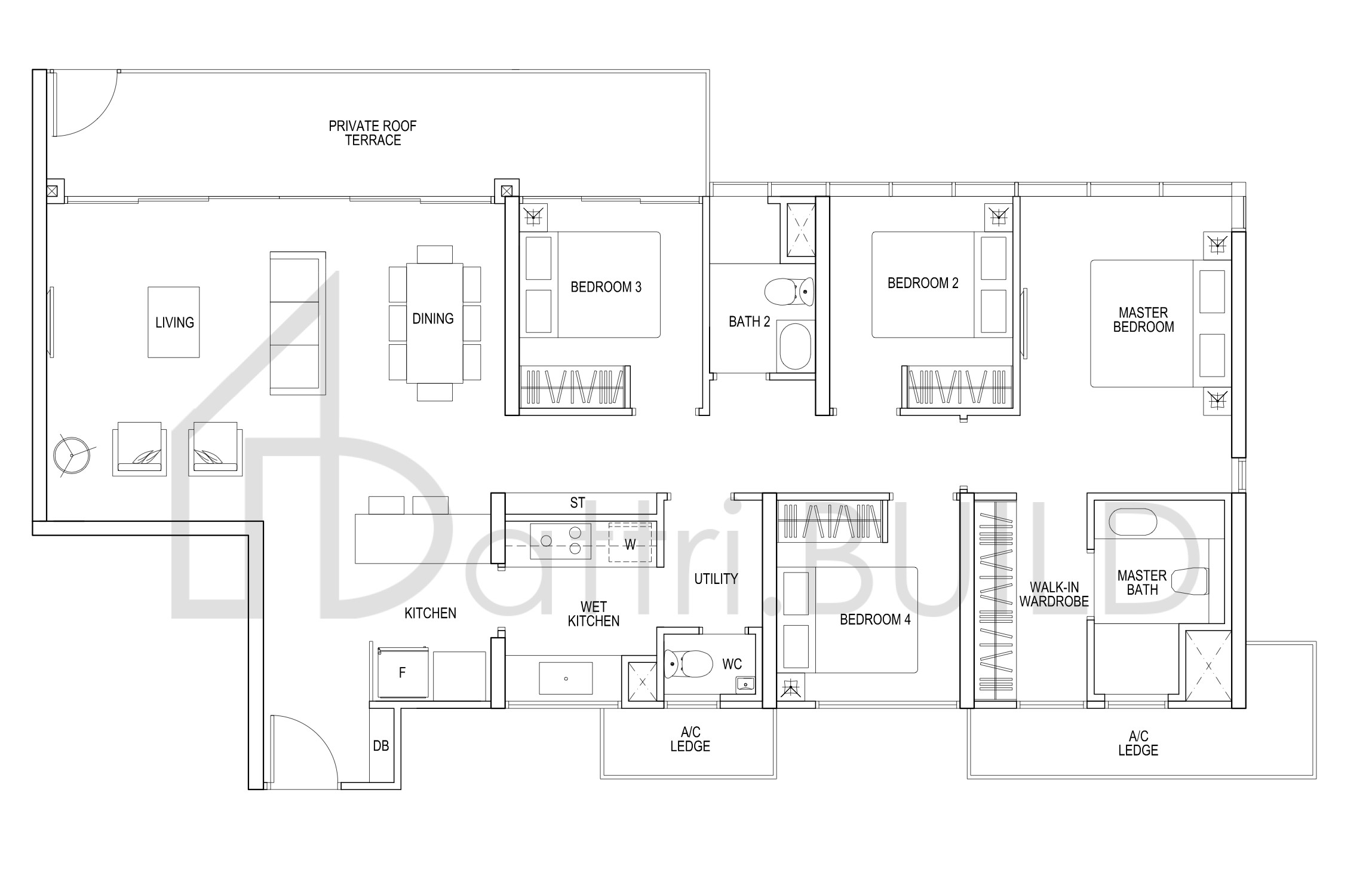 THE POIZ RESIDENCES H D1a floorplan (watermarked)