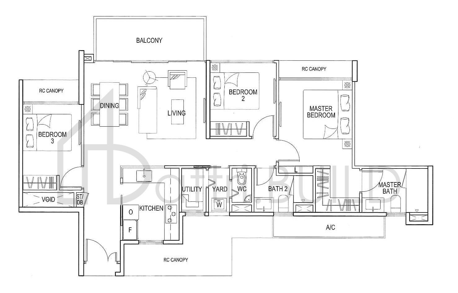 BLOSSOM RESIDENCES B3b1 floorplan (watermarked)