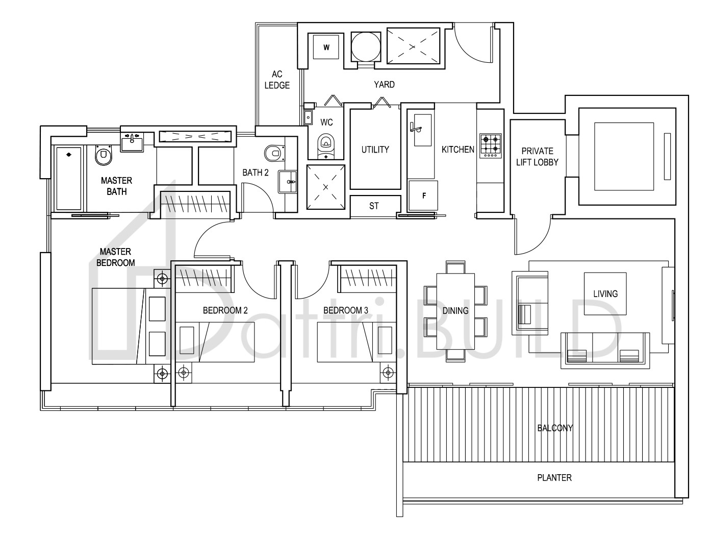SKYLINE RESIDENCES C2 floorplan (watermarked)