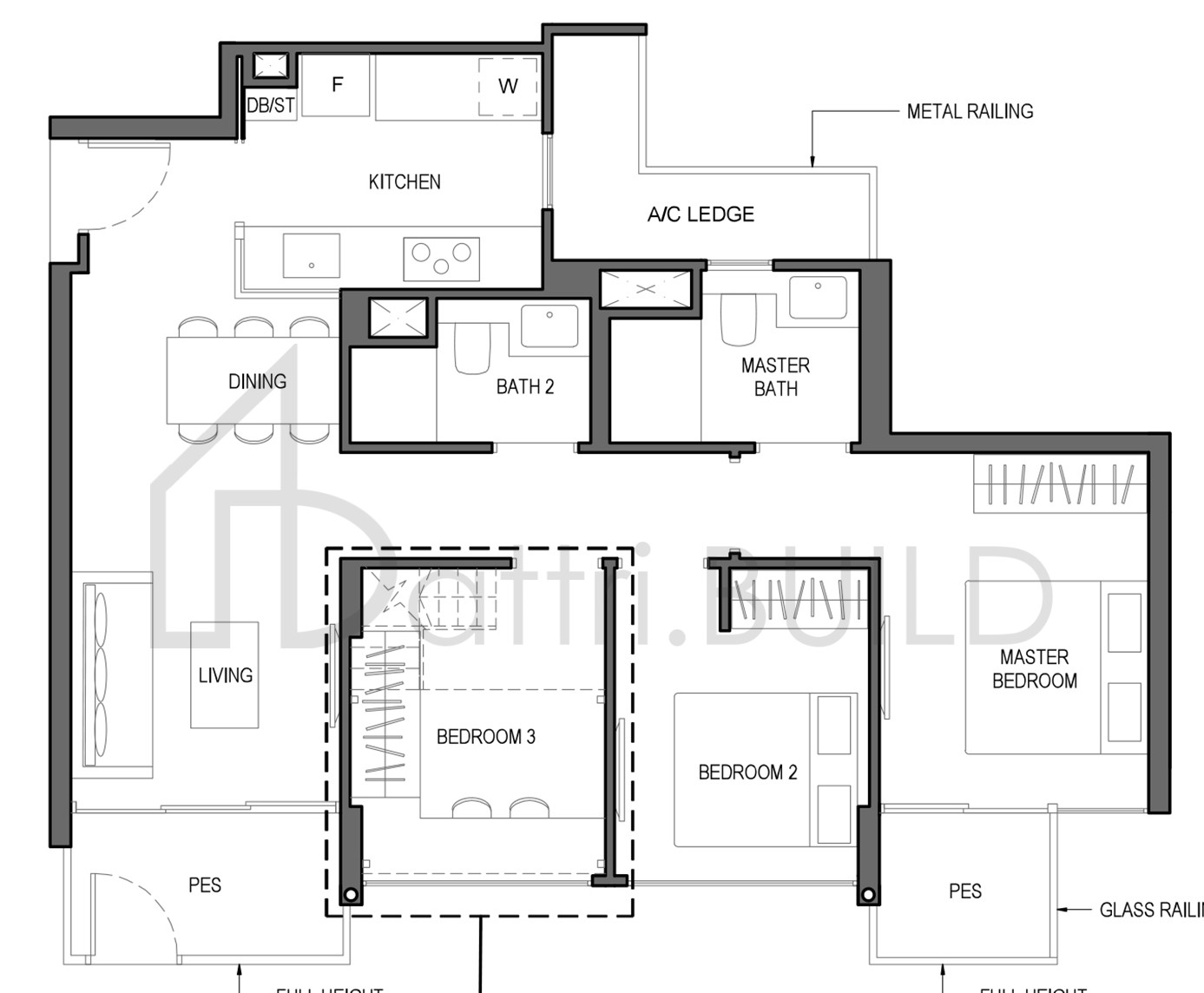 PARC KOMO 3C1a-G floorplan (watermarked)