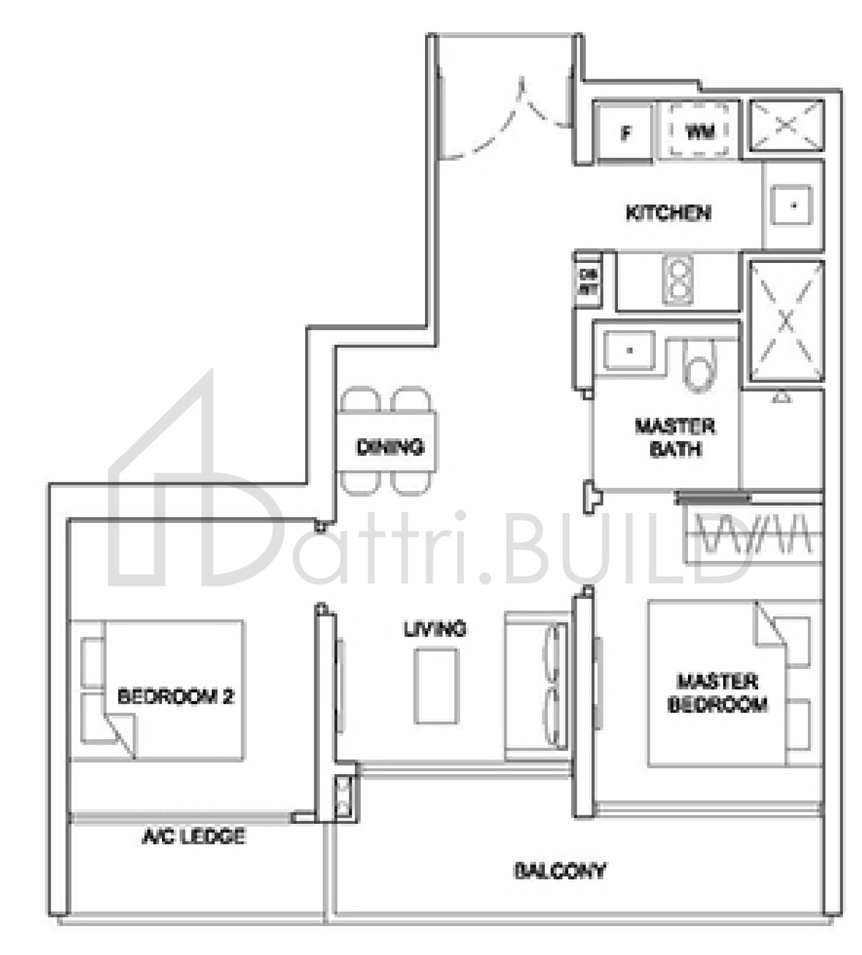 STIRLING RESIDENCES 2BR-C2b floorplan (watermarked)