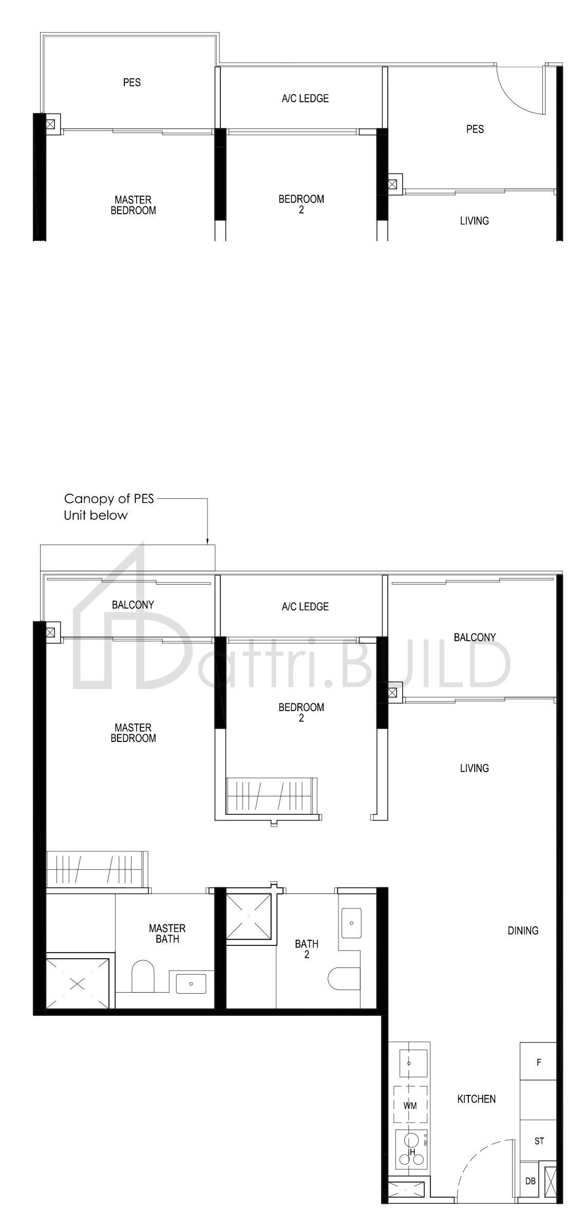 DAINTREE RESIDENCE B4d-P floorplan (watermarked)