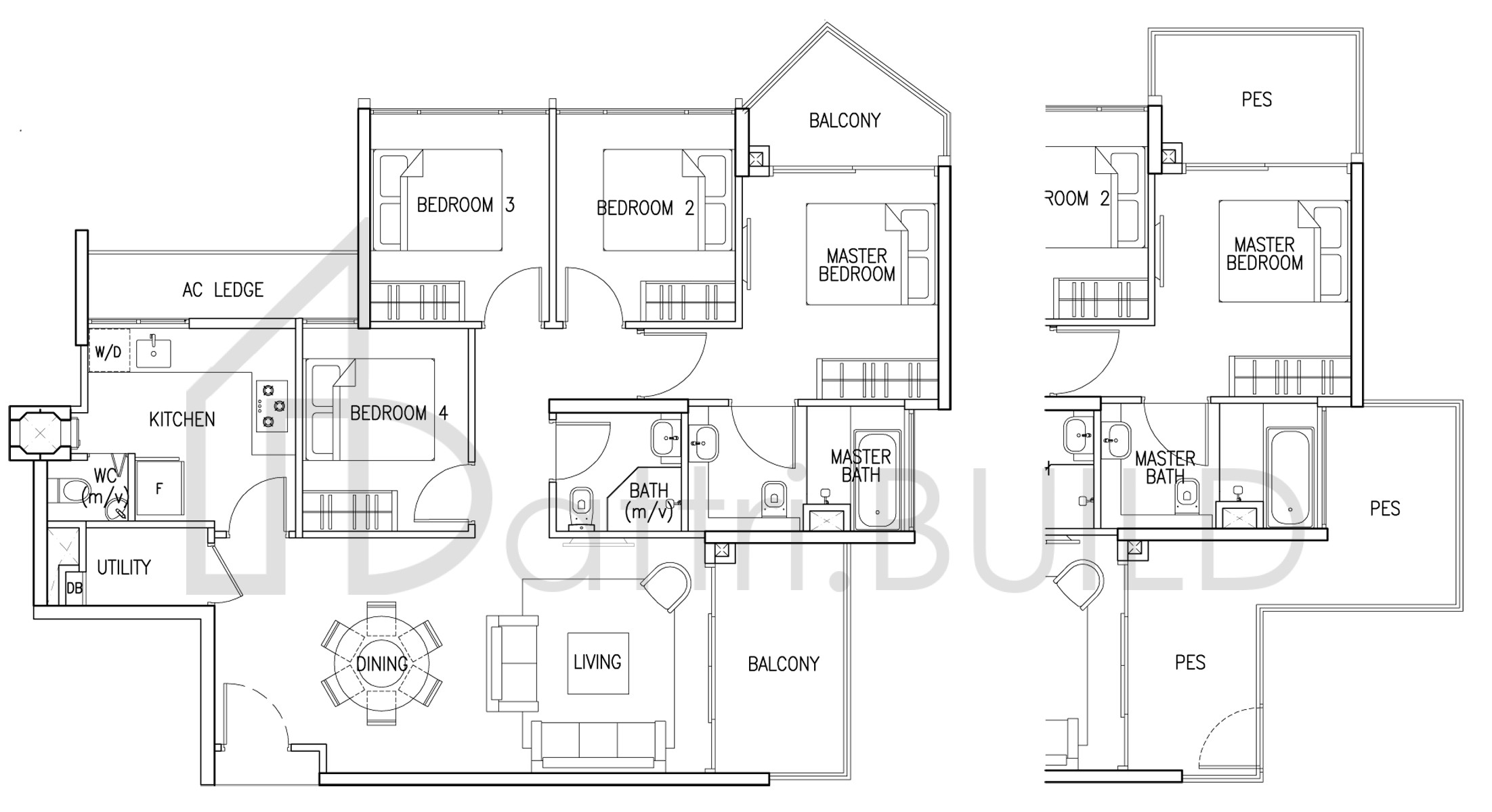THE SKYWOODS 4 C2 P floorplan (watermarked)