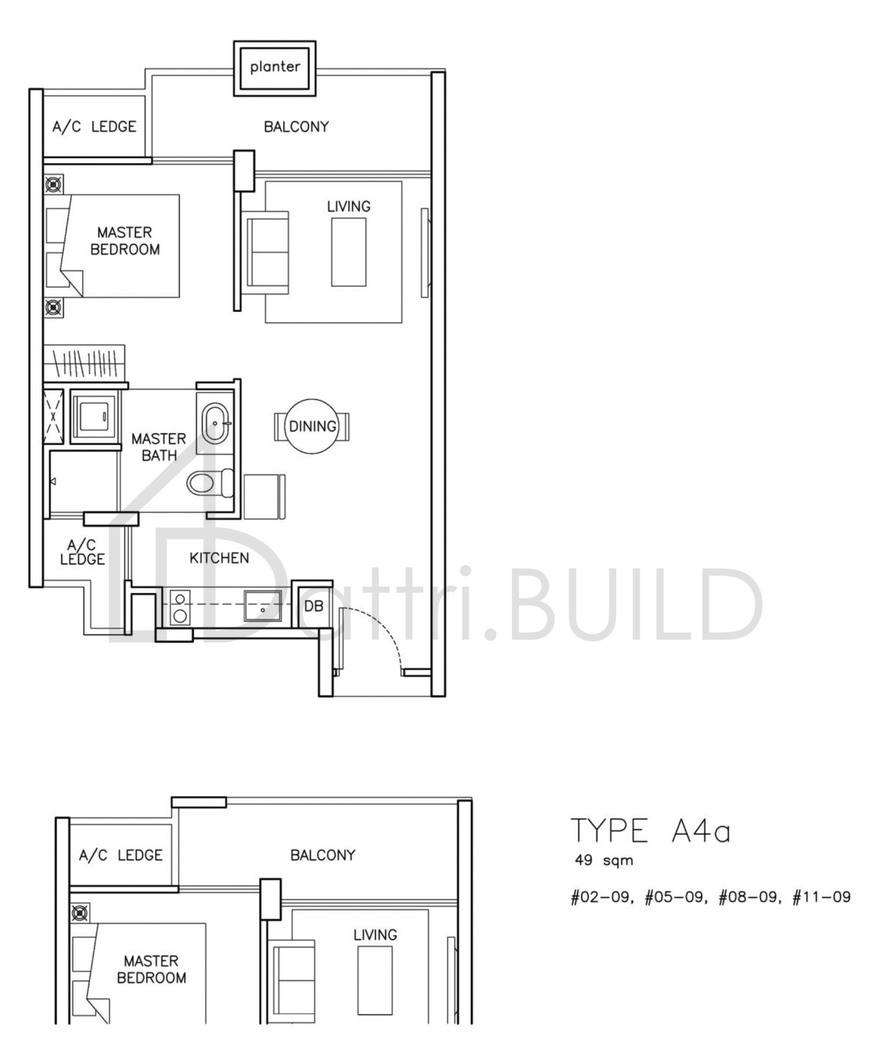 THE SANTORINI A4a floorplan (watermarked)