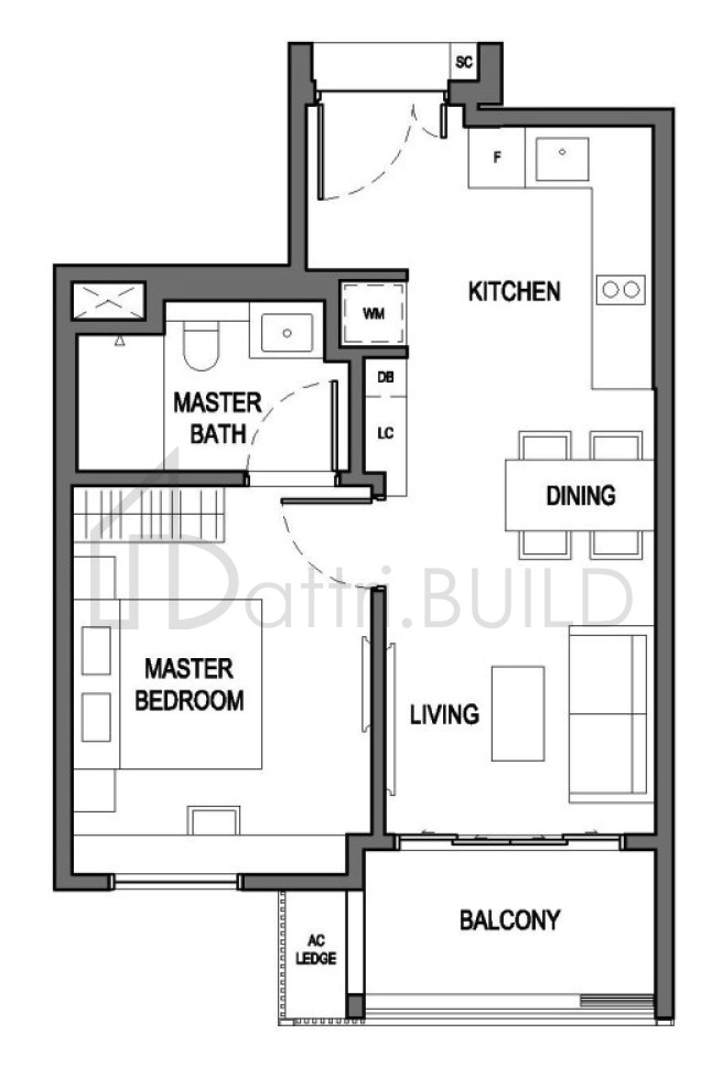 PARKSUITES A1b floorplan (watermarked)