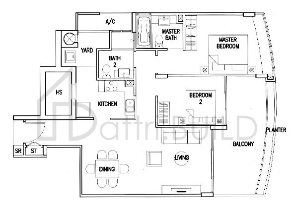 THE CALROSE A1 floorplan (watermarked)