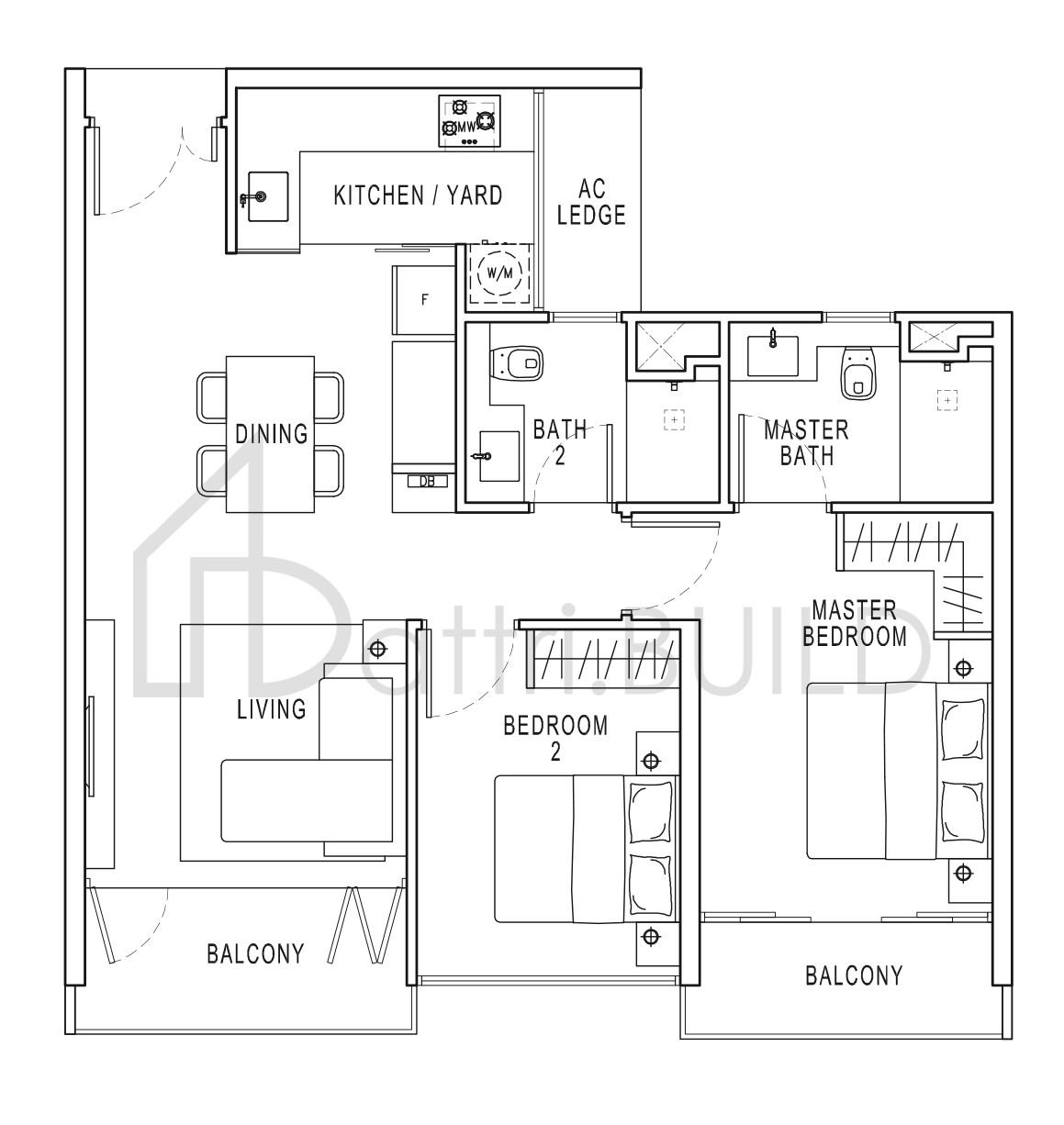 POLLEN & BLEU B1 floorplan (watermarked)