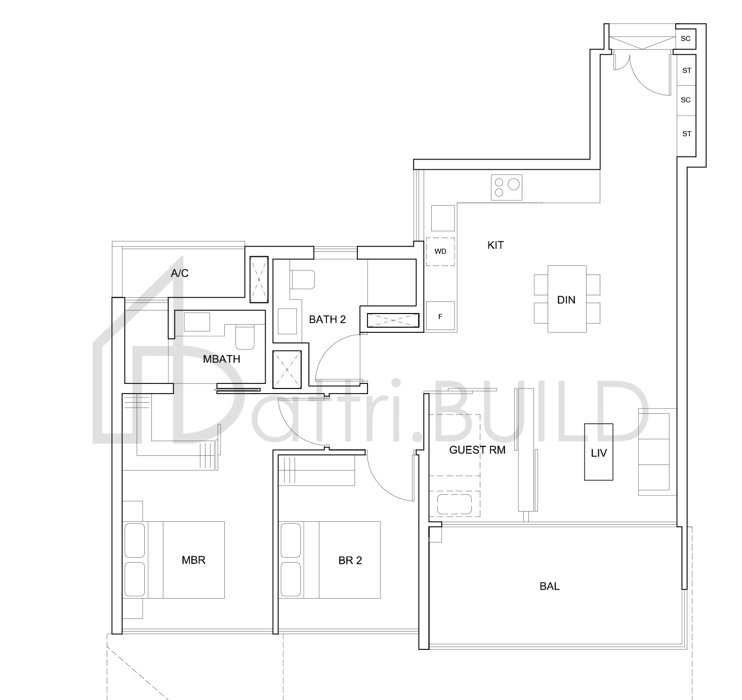 CAIRNHILL NINE D2 floorplan (watermarked)