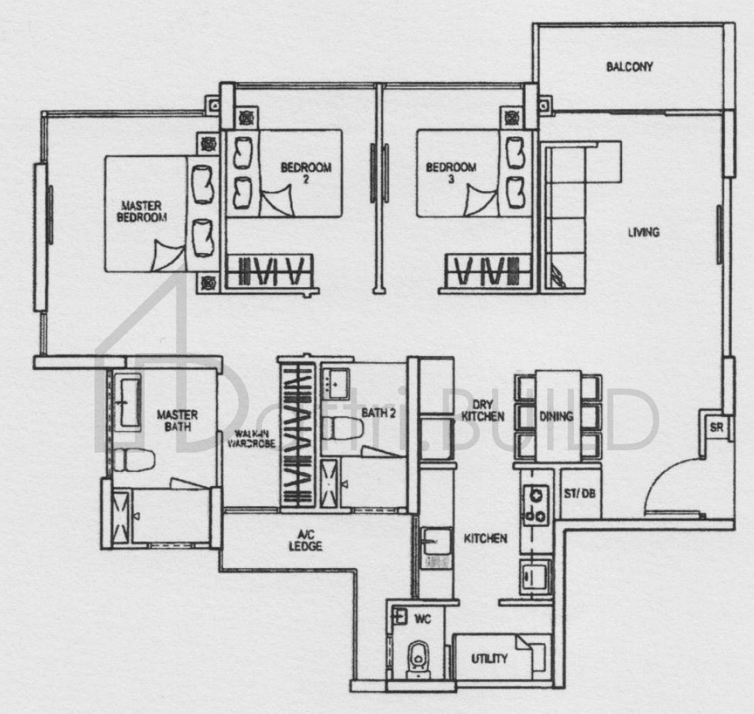 RIVERPARC RESIDENCE C2 floorplan (watermarked)