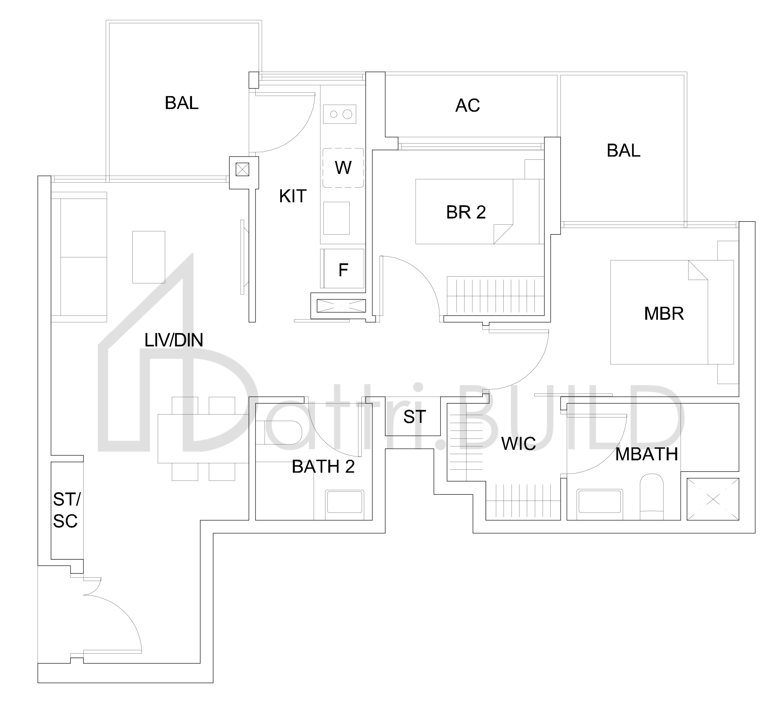 SKY VUE B2b2(2-br Suite) floorplan (watermarked)