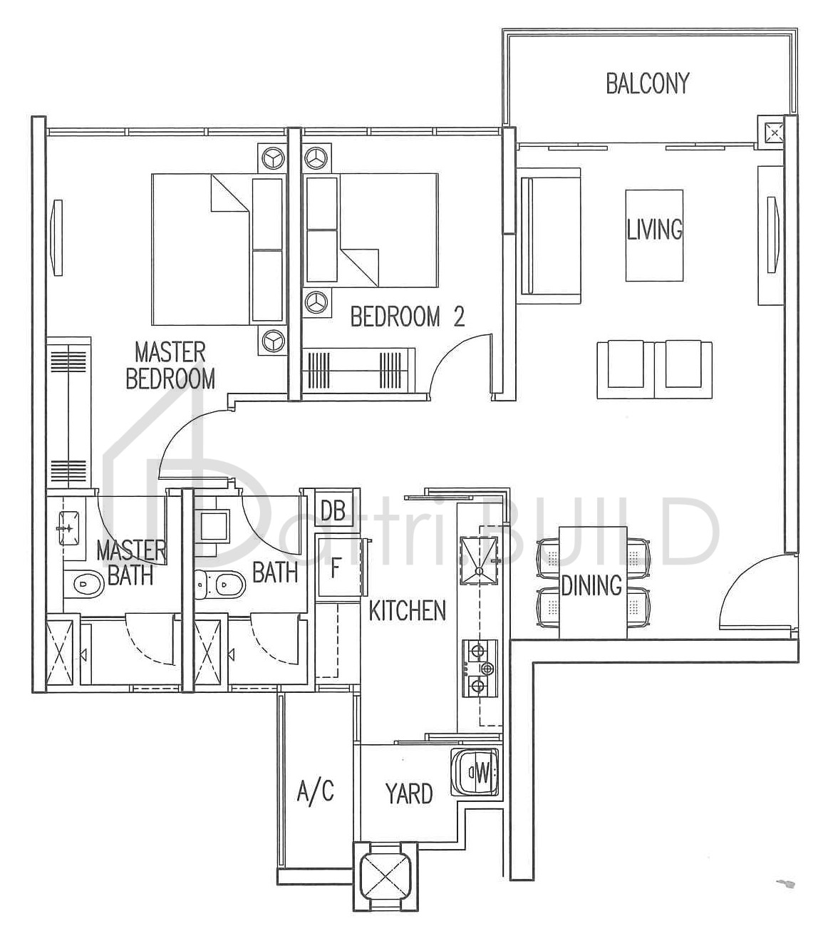 MY MANHATTAN B1-P floorplan (watermarked)