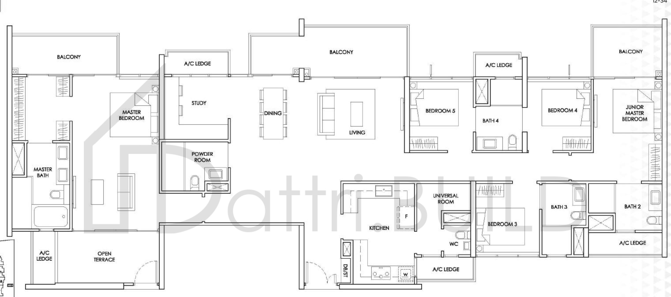 THE ALPS RESIDENCES PH4 floorplan (watermarked)