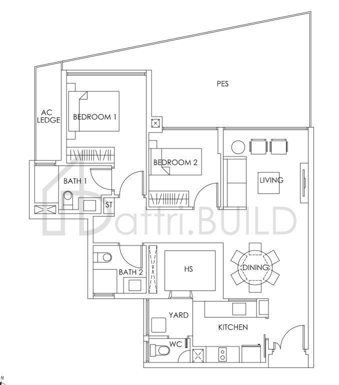 BEDOK RESIDENCES B12(P) floorplan (watermarked)