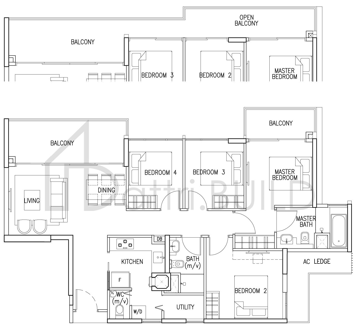 THE SKYWOODS 4 C1 D floorplan (watermarked)