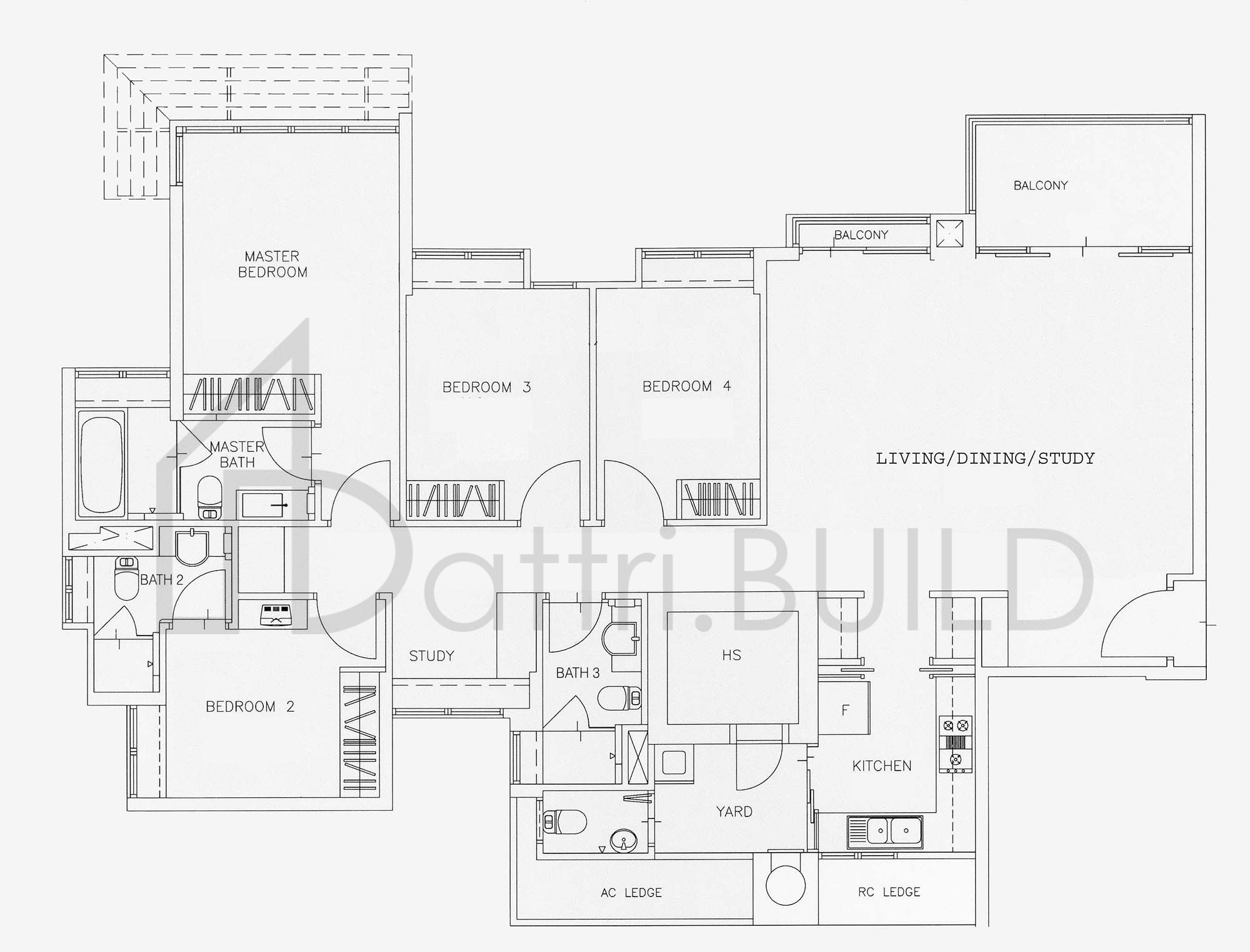 MONTEREY PARK CONDOMINIUM C2 floorplan (watermarked)