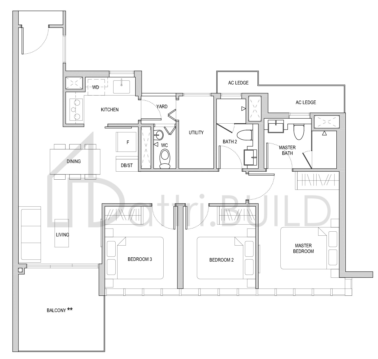 AFFINITY AT SERANGOON CP1(a) floorplan (watermarked)
