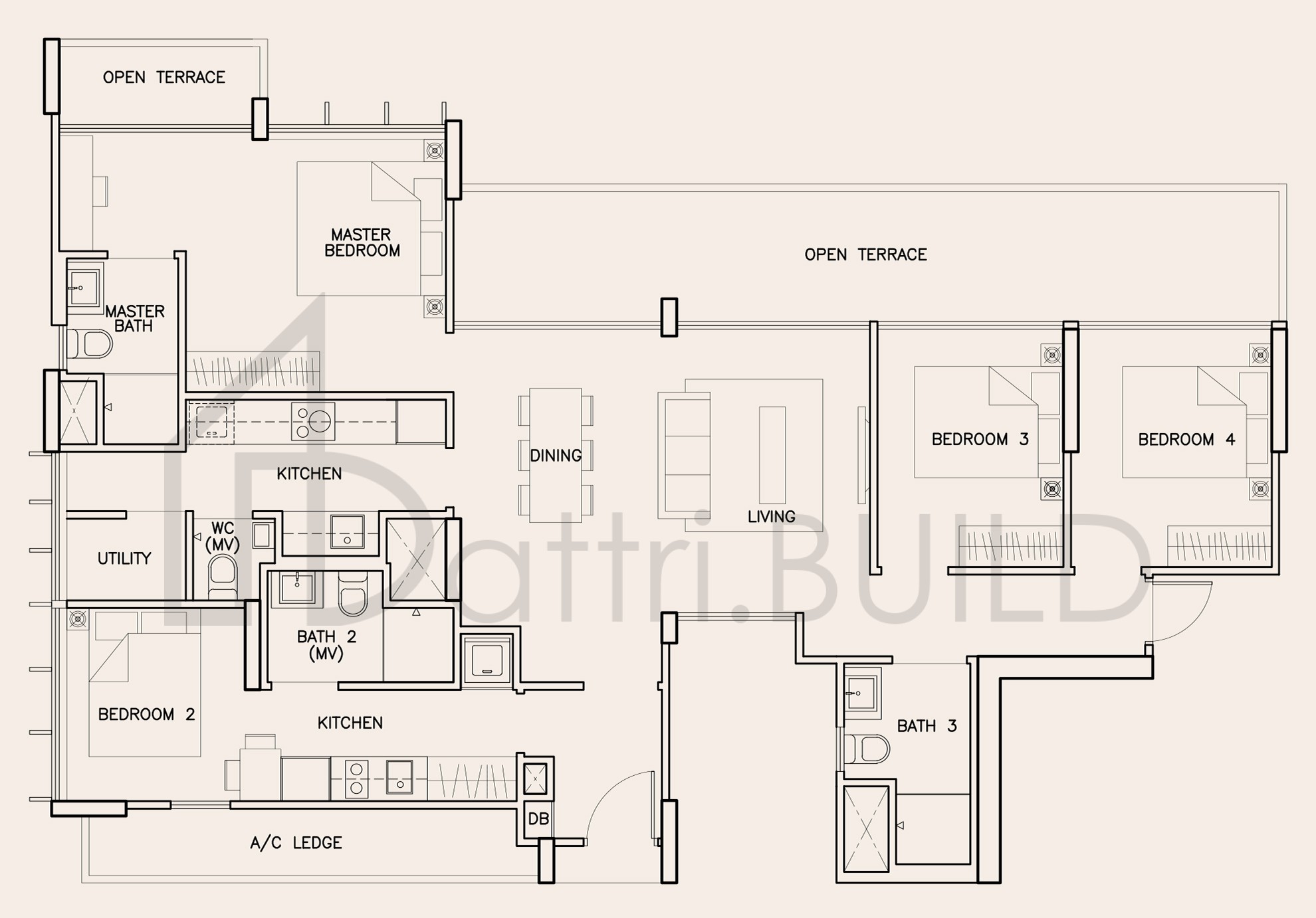 TRE RESIDENCES PH1-DK floorplan (watermarked)