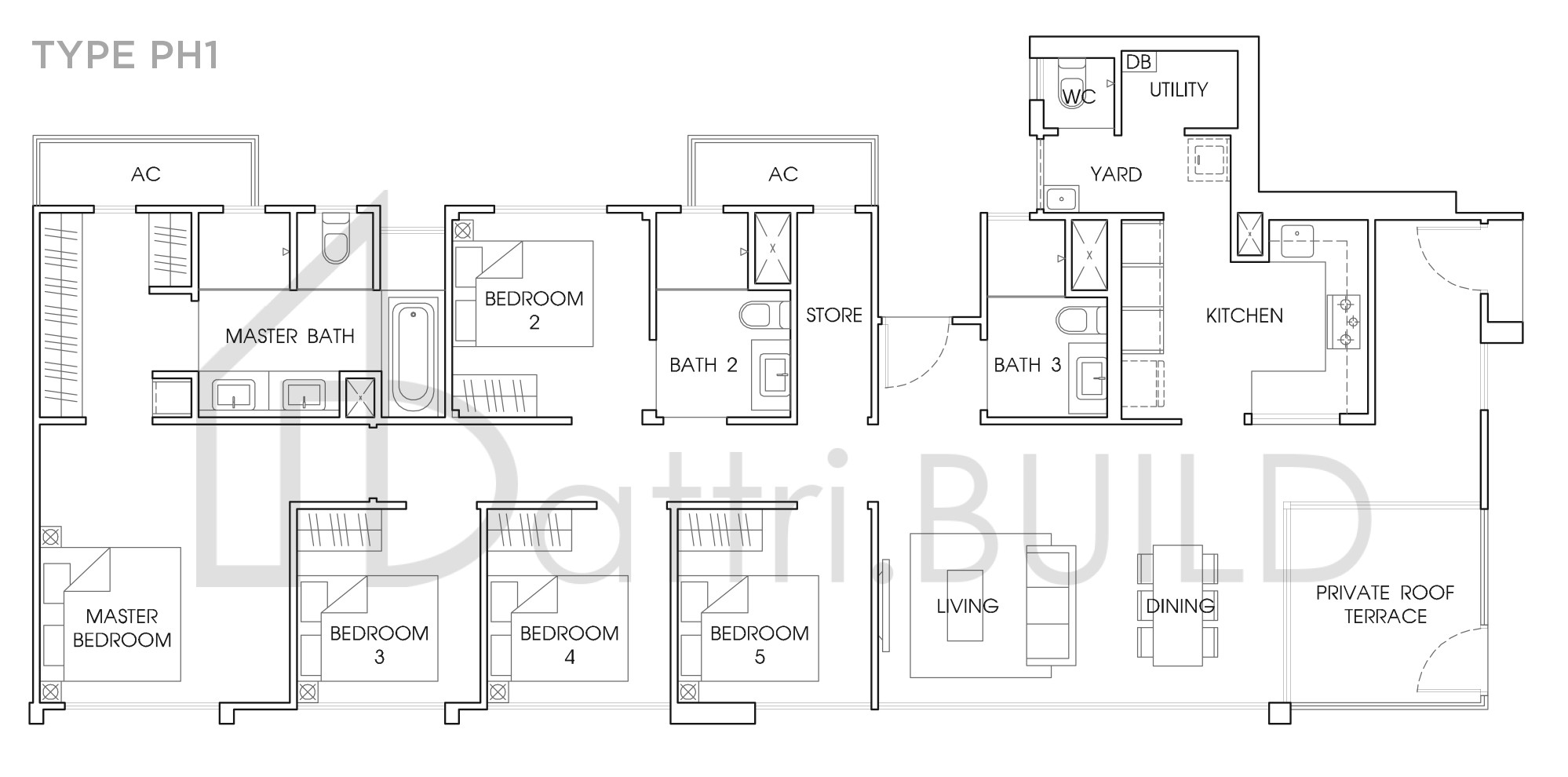 THE VALES PH1 floorplan (watermarked)