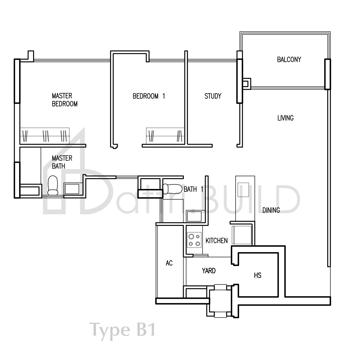 PARC VERA B1 floorplan (watermarked)