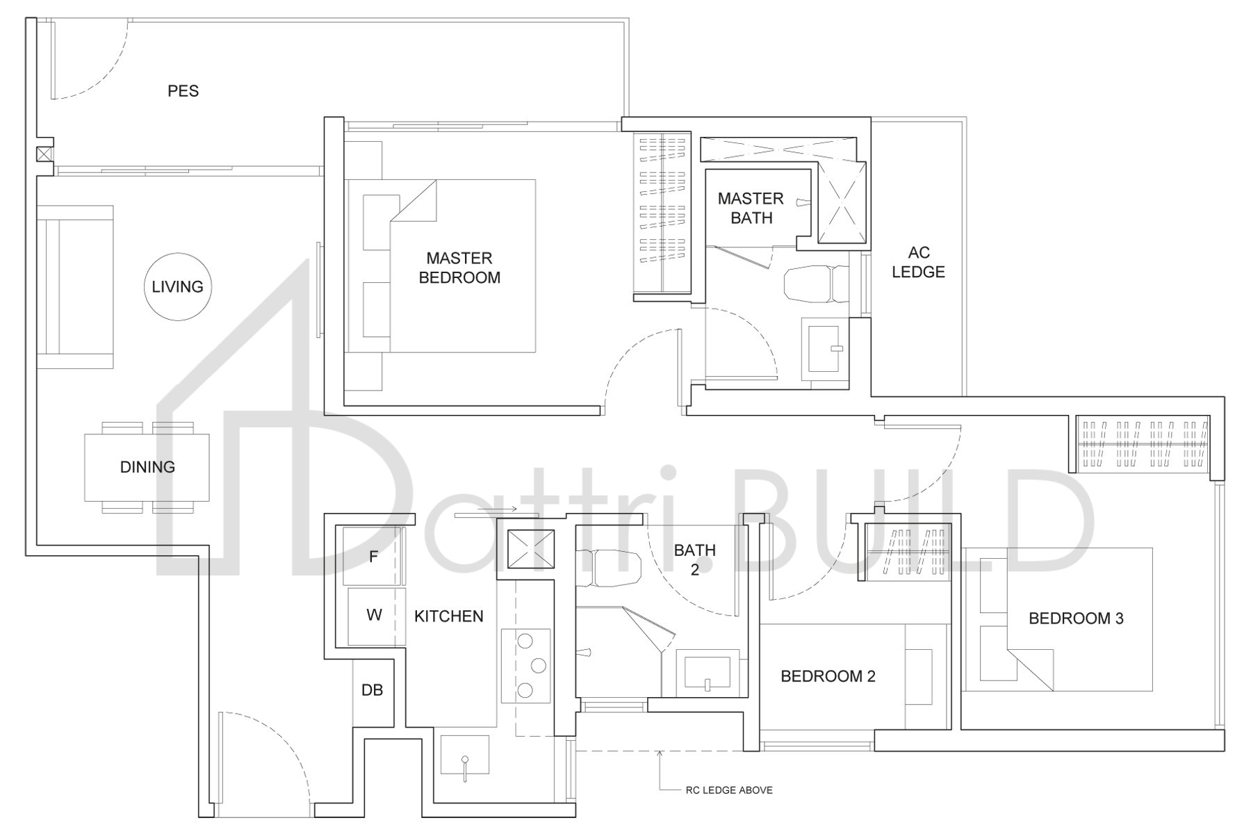 THE CRITERION B1P floorplan (watermarked)