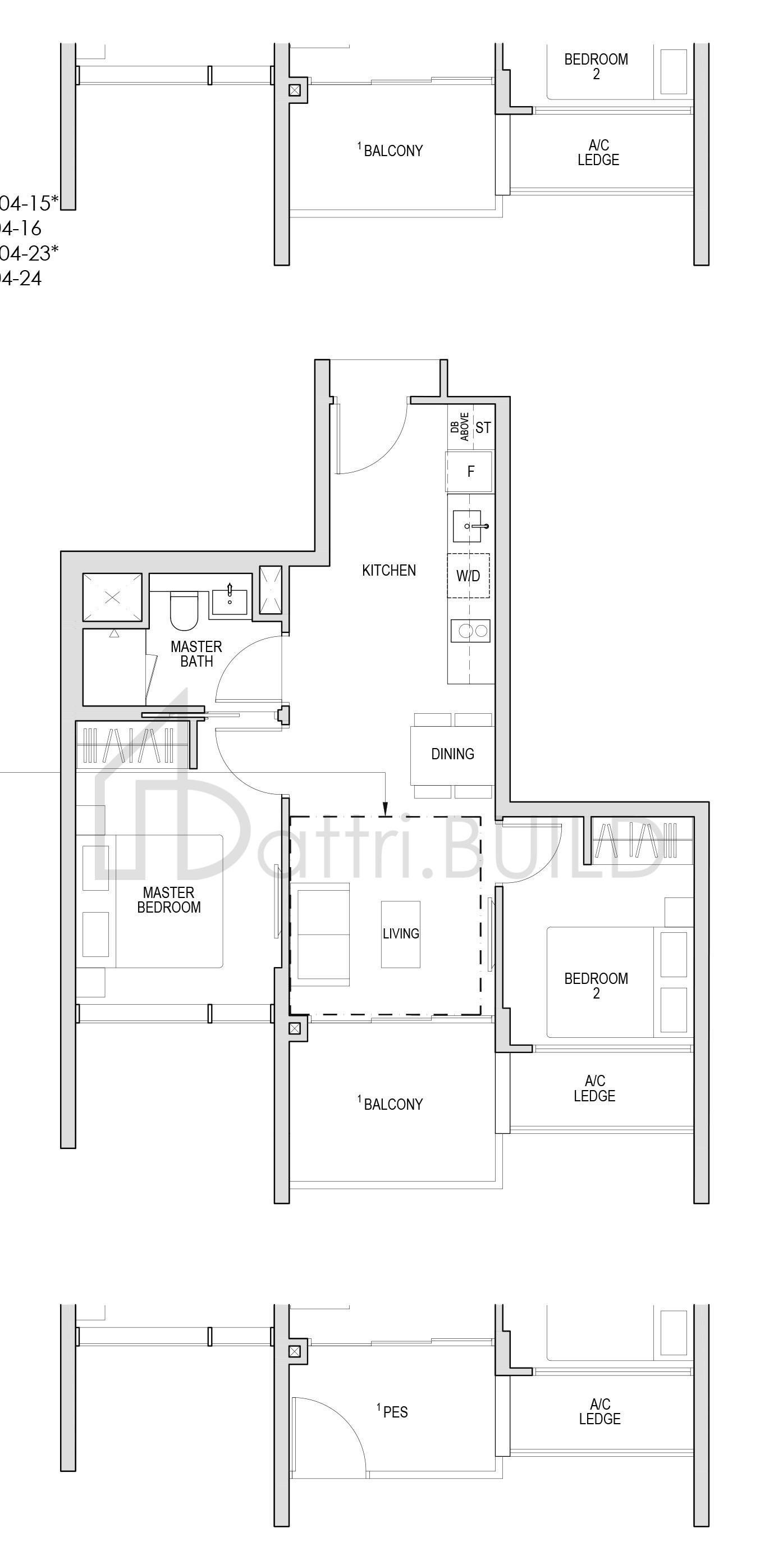 KENT RIDGE HILL RESIDENCES B1 floorplan (watermarked)