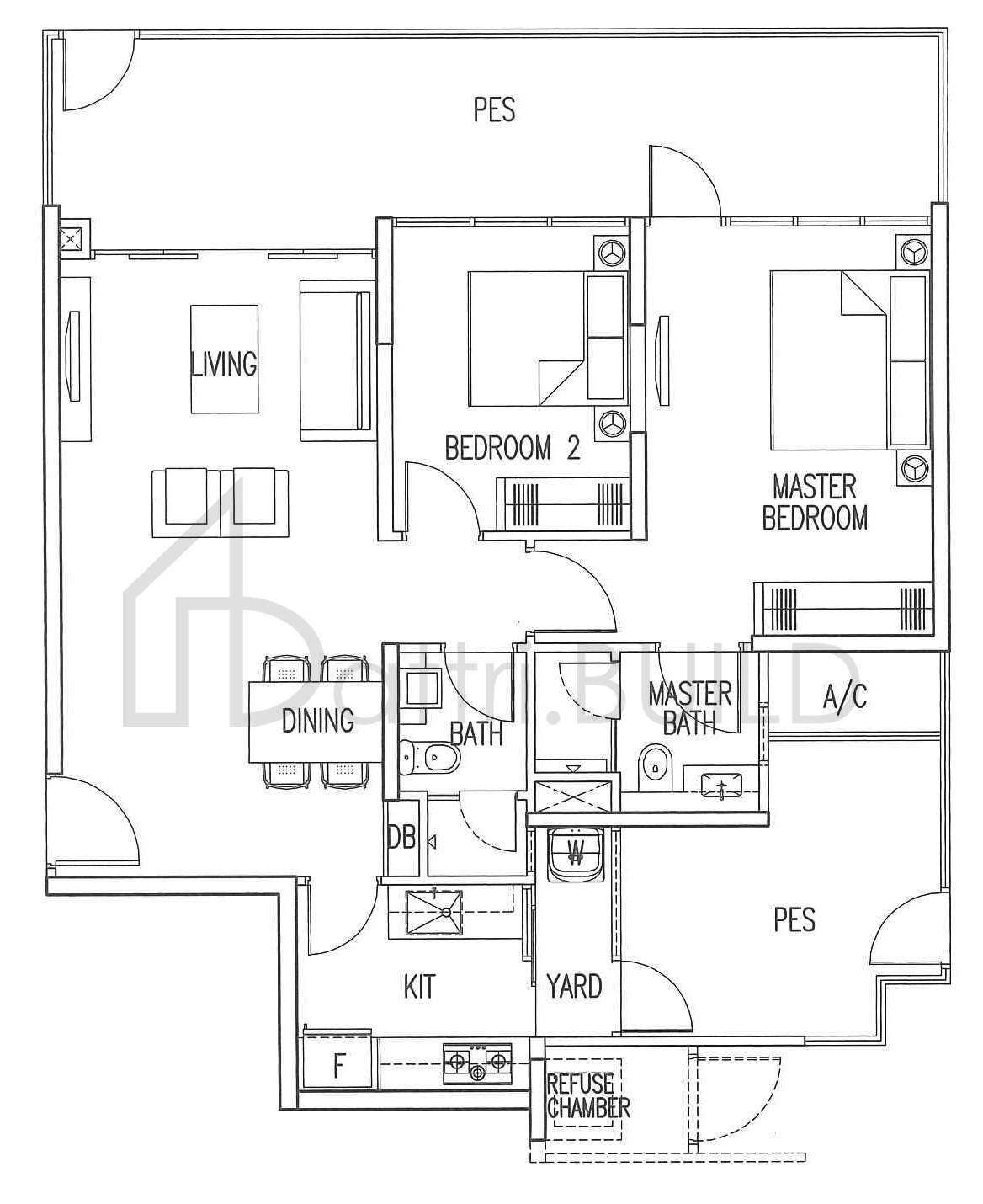 MY MANHATTAN B3-G1 floorplan (watermarked)