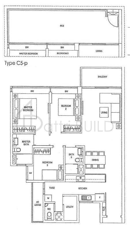 WATERFRONT GOLD C5-P floorplan (watermarked)