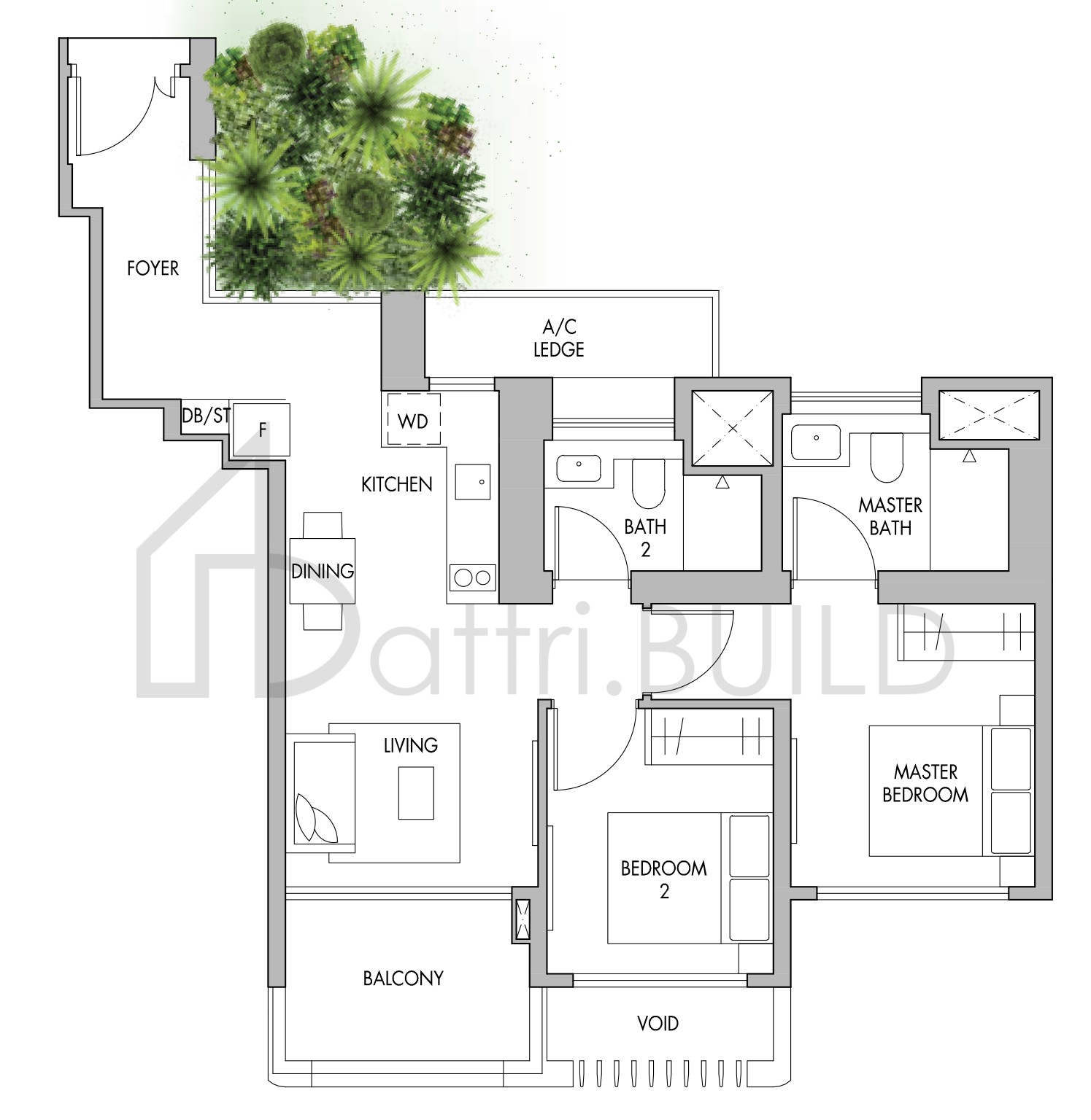 THE TRE VER B8 floorplan (watermarked)