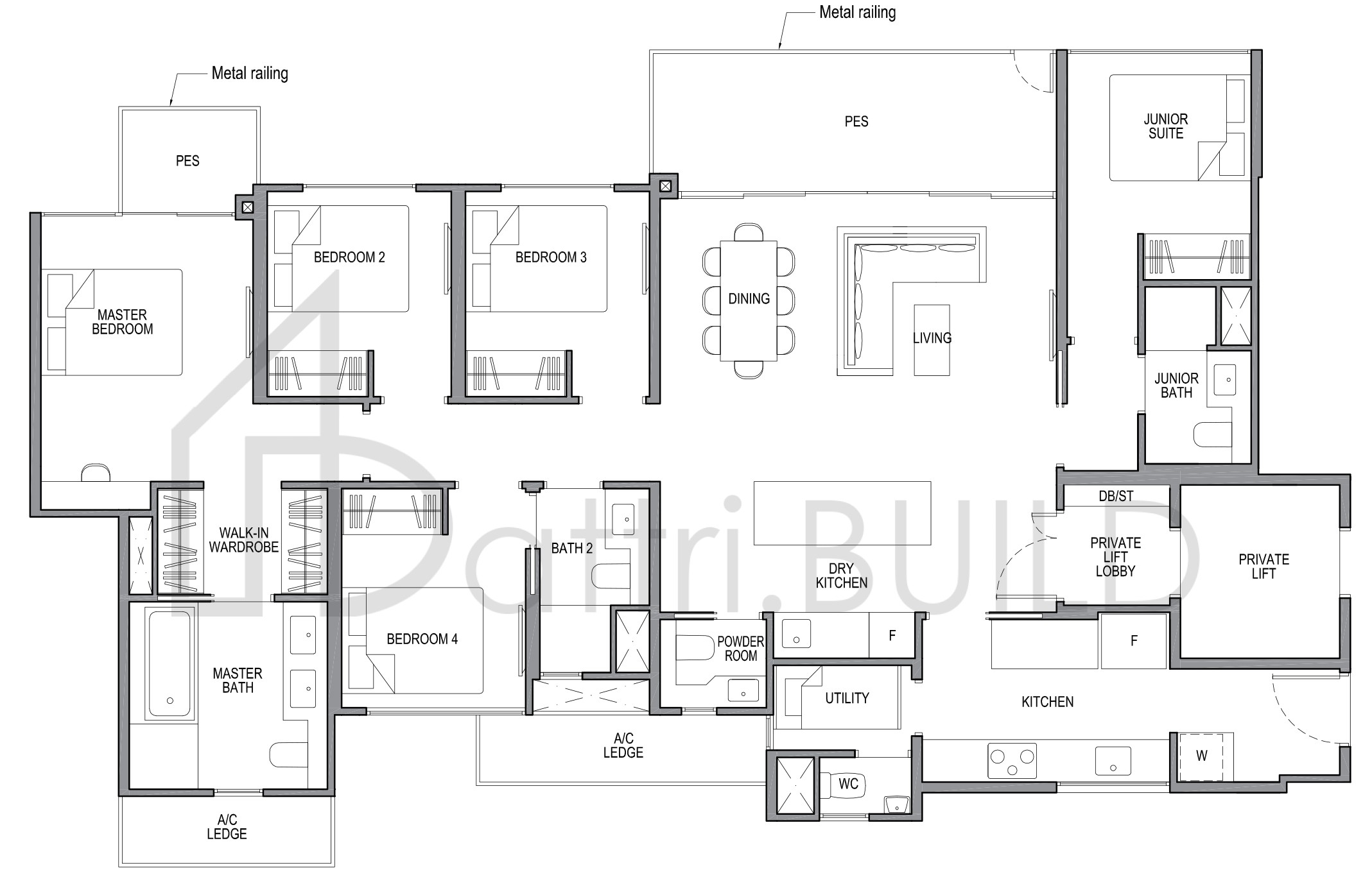 PARK COLONIAL 5L1-G floorplan (watermarked)