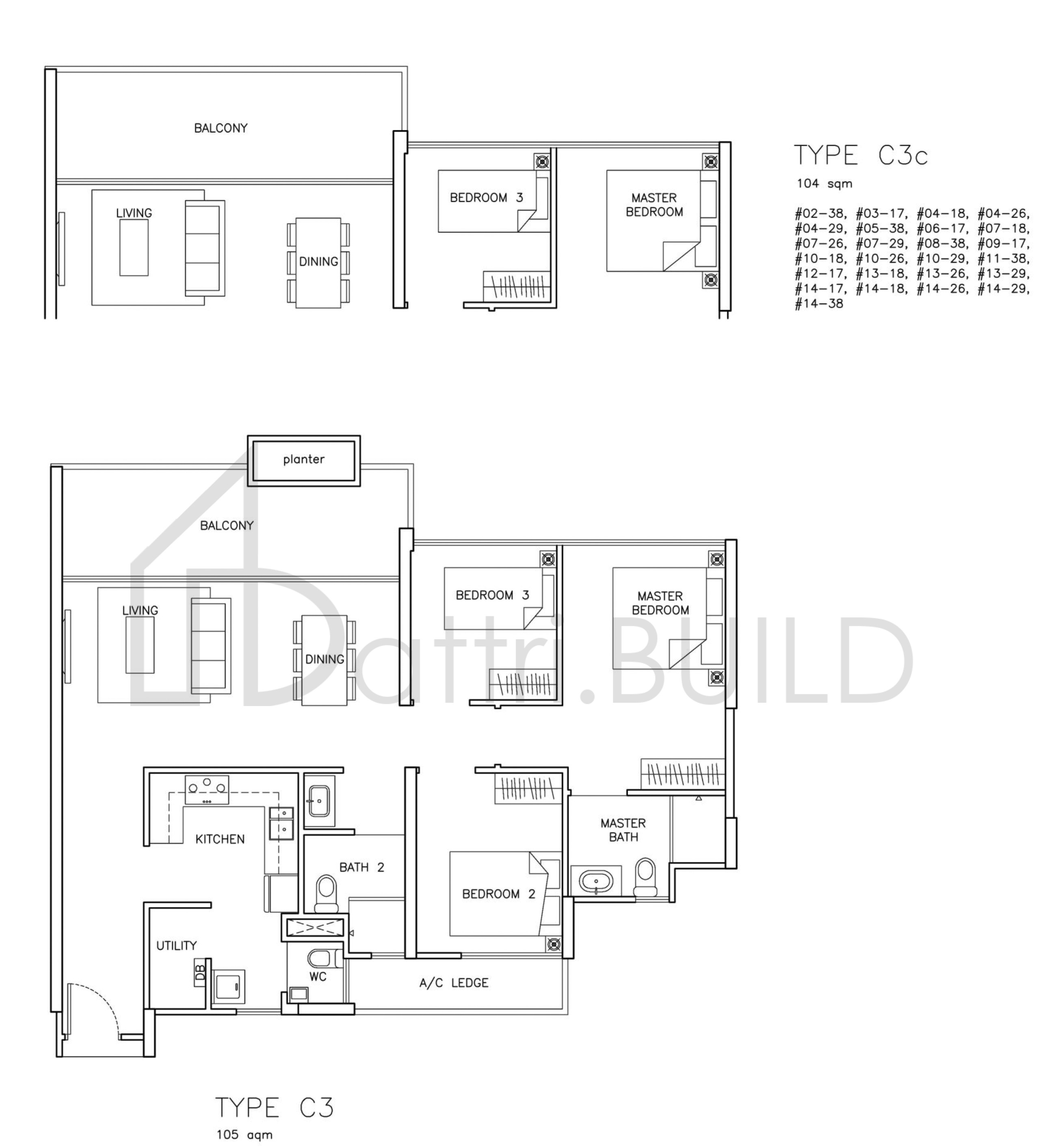 THE SANTORINI C3c floorplan (watermarked)