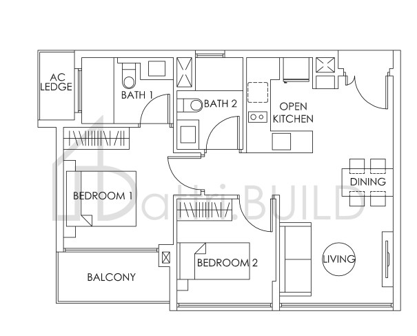 BEDOK RESIDENCES B1a floorplan (watermarked)
