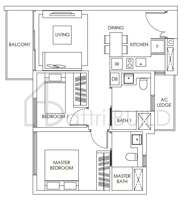 HIGHLINE RESIDENCES B1 floorplan (watermarked)