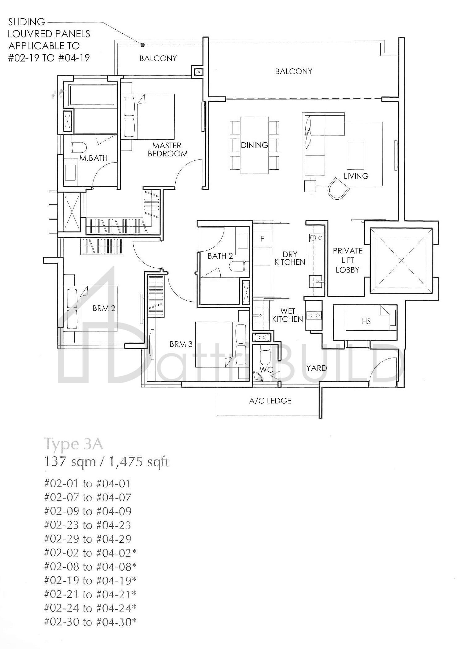 THE GLYNDEBOURNE 3A floorplan (watermarked)