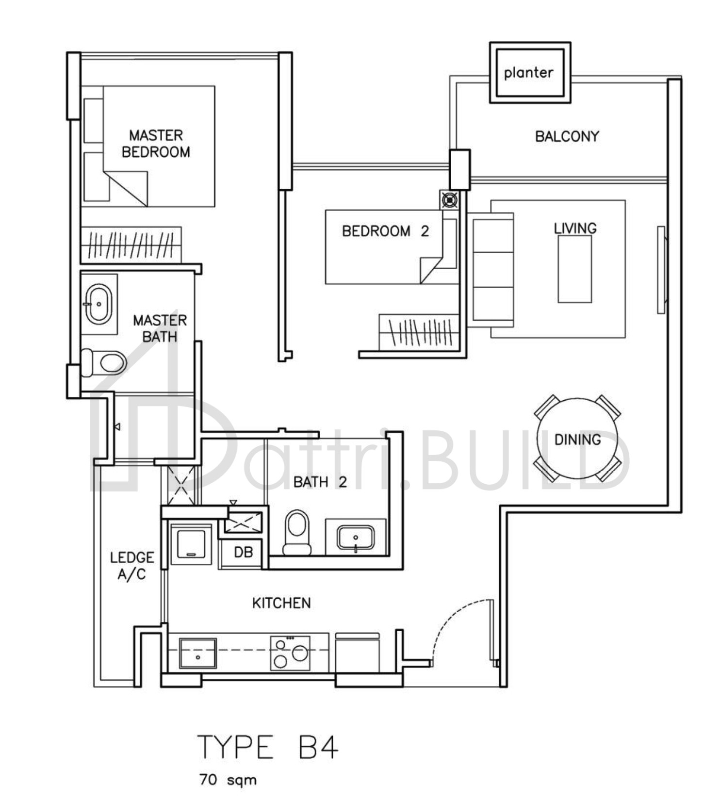 THE SANTORINI B4 floorplan (watermarked)